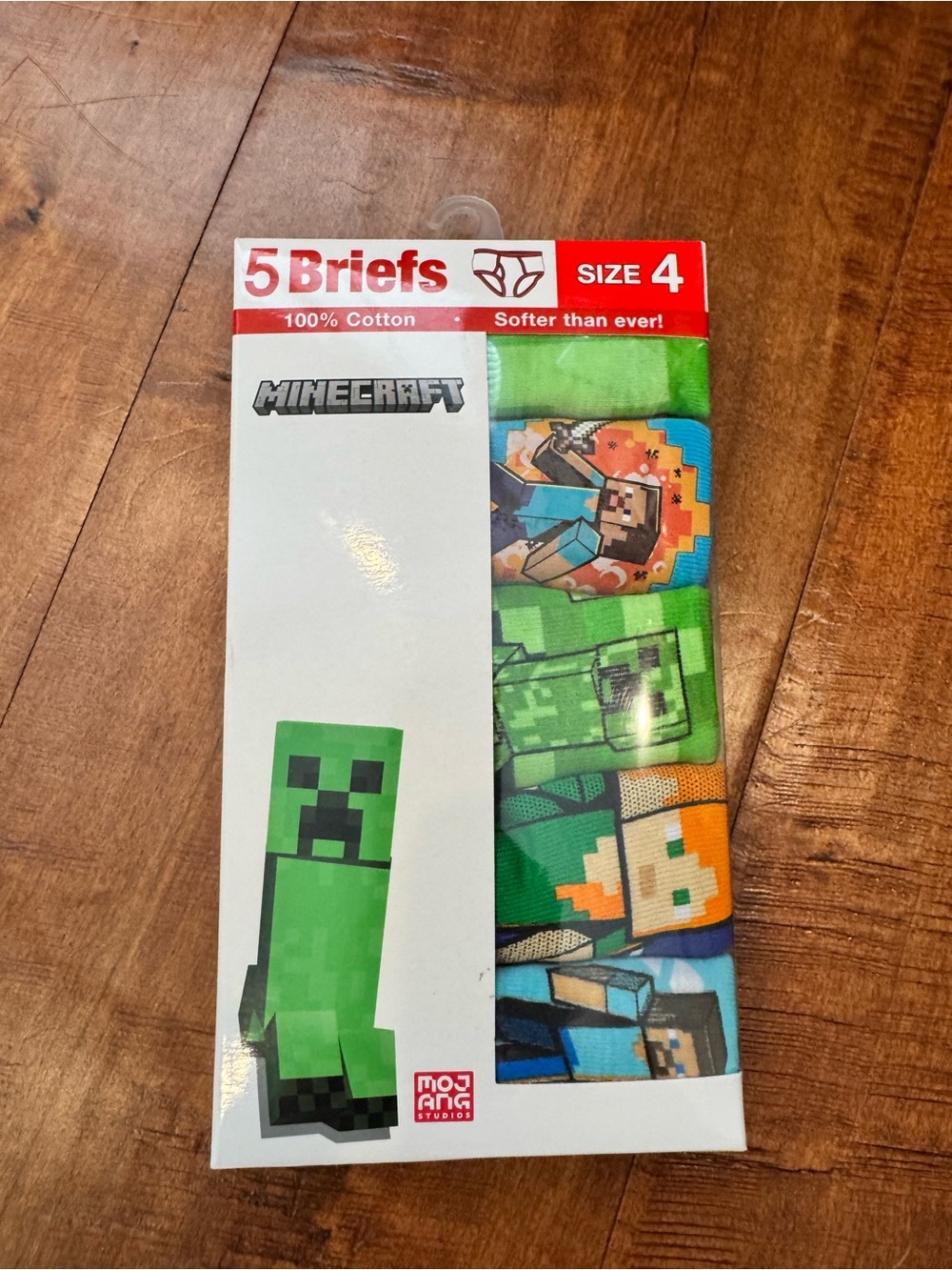 Minecraft Kids Briefs 5-Pack - Green Multicolor